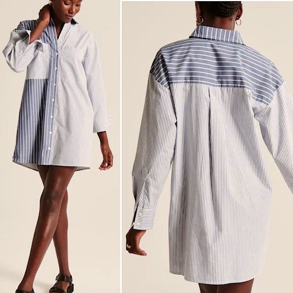Abercrombie & Fitch Oversized Shirt Dress